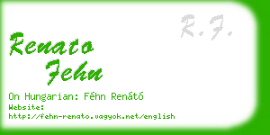 renato fehn business card